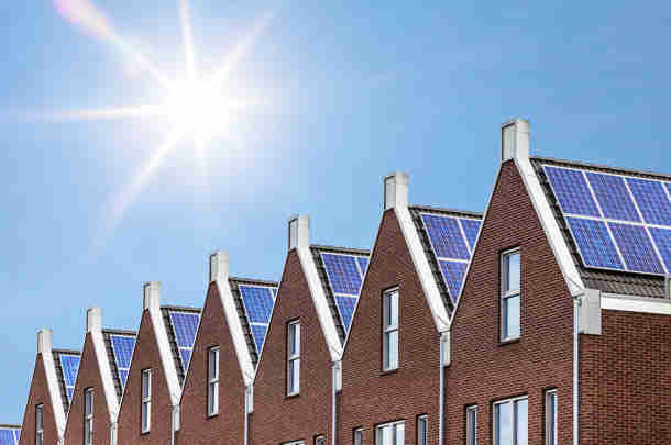 Huizen, Zonnepanelen, Warmte